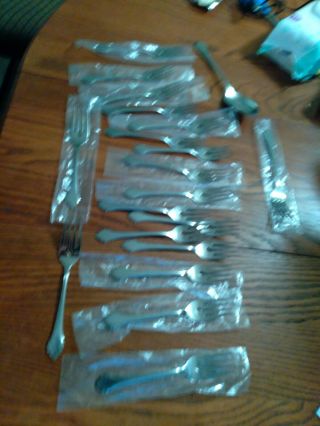 18 Salad Forks,  2 Extra Wm A Rogers Oneida Autumn Mist Summer Glow Stainless