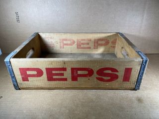 Vintage Pepsi Cola Soda Bottle Wood Crate Box Omaha Nebraska 24 Bottle Carrier