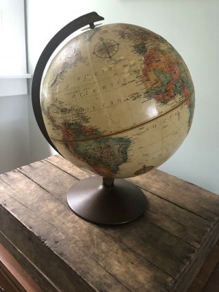 Vintage Replogle 12 Inch World Classic Series Globe Raised Relief Map
