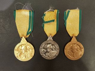 Iraq 1971 Golden Jubilee Army All Olden - Silvered - Bronze Full Grades Huguenin