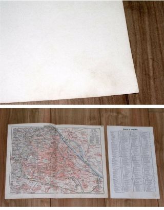 1905 RARE ANTIQUE RUSSIAN MAP OF VIENNA WIEN AUSTRIA WITH PLACES STREETS INDEX 6
