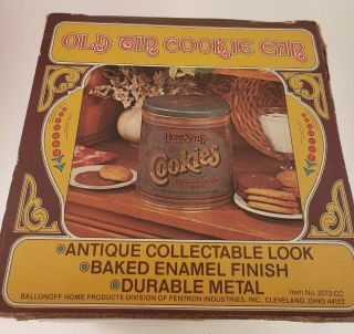 Vintage HomeStyle Cookies Tin Can Ballonoff 1979 Retro Metal Cookie Jar 2