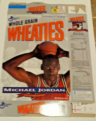 Vintage 1989 General Mills Wheaties Flat Empty Box Featuring Michael Jordan