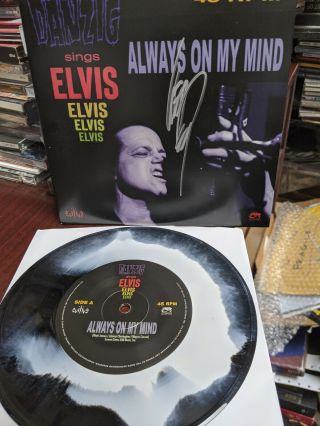 Danzig Sings Elvis - Always On My Mind / Loving Arms 7in.  Starburst Vinyl Signed