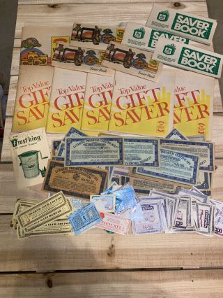 Vintage S&h Green Stamp Books,  Top Value Books - Bonus Certificates - Ephemera - B