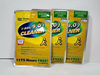 Aol Disc Cd 9.  0 Optimized Cleaner Collectible 1175 Hours Games X3