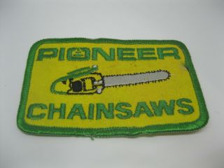 Vtg Pioneer Chainsaw Oil Gas Small Engine Hat Cap Jacket Nos Embroidered Patch