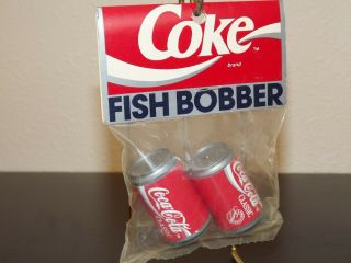 Vintage Coca Cola Classic Fishing Bobbers Pair 1 3/4 In.  Plastilite Corp Mib