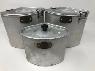 Vintage Mid Century Aluminum Kitchen Canister Set