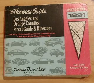 Thomas Bros.  Maps Los Angeles & Orange Counties Street Guide & Directory.  Vintage