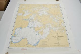 Ontario - Canada - Lake Of The Woods 33x31 Vintage 1991 Nautical Chart/map