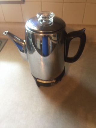 Vintage General Electric 9 Cup Percolator Coffee Pot Model 15 P 31