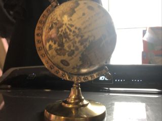Vintage Antique Multicolor Small World Globe Map Stand 3