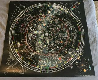 Rare Vintage Map Of The Universe & Guide (1981) By Tomas J Filsinger (35x35)