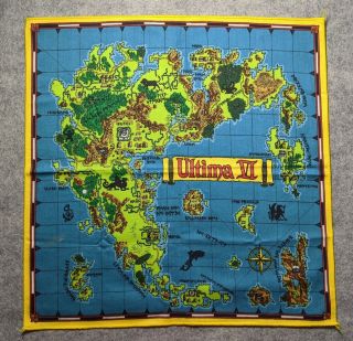 Ultima Vi Cloth Map Origin Systems Ultima 6 Vintage Computer Game