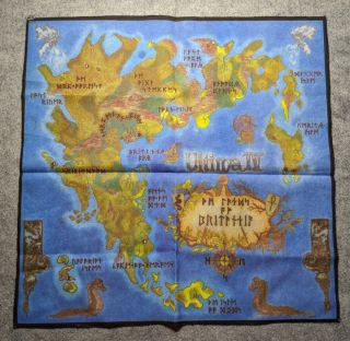 Ultima Iv Cloth Map Origin Systems Ultima 4 Vintage Computer Game