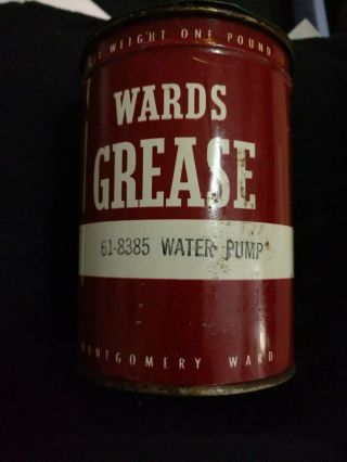Vintage (montgomery) Wards Water Pump Grease Can Has Some Product In It