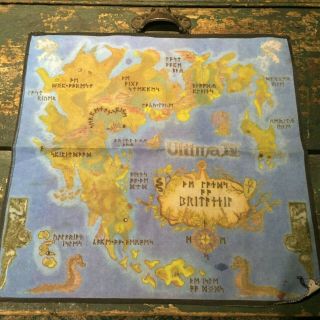 Cloth Map From Ultima 4 Iv Quest Of The Avatar (commodore 64 Game Vintage1985)