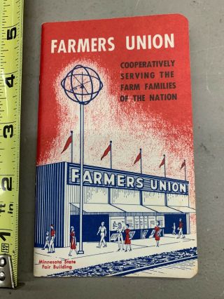 Vintage Farmers Pocket Notebook Farmers Union 1950s Advertising Mn State Fair