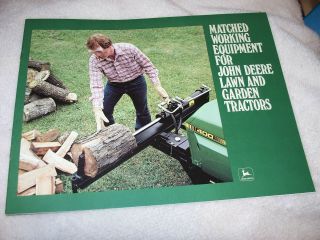 1981 John Deere Lawn Tractor Equipment Brochure 200 300 400 Series
