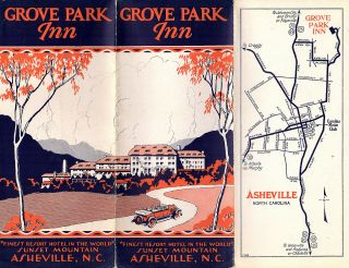 Grove Park Inn Asheville Nc Vintage Travel Brochure Photos Maps Circa 1920 