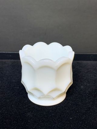 Vintage Smith Glass Toothpick Holder - Authentic Milk Glass - Dominion - W/label