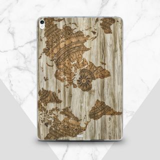 Vintage Map Ipad 6 Pro 9.  7 2018 Silicone Case Wooden Ipad Air 2 3 Pro 10.  2 2019