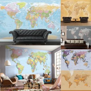 Map Of The World Wall Mural Photo Wallpaper Vintage Political Maps Office Kids