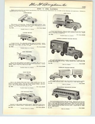 1941 Paper Ad Buddy L Army Truck Baby Ruth Butterfinger Trailer Bus Locomotive