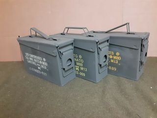 (3 Pack) Once Military 7.  62 / 30 Cal M19a1 Ammo Can
