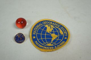 National Geographic Society World Map Vintage Pin Patch And Marble