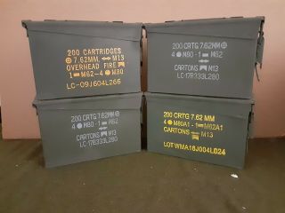 Ammo Can (4 Pack) Once Military 7.  62 / 30 Cal M19a1