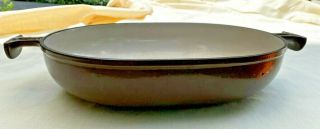 Le Crueset Roaster Pan 33 Brown Baking Dish Enameled Cast Iron Casserole France