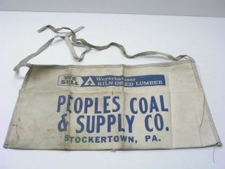 Vintage Peoples Coal & Supply Co.  Hardware Store Nail Apron Stockertown Pa
