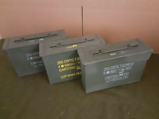 Ammo Can (3 Pack) Once Military 7.  62 / 30 Cal M19a1