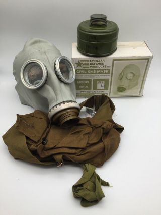 Russian Gp - 5 Civil Gas Mask Nuclear Biological Chemical (nbc) Size Large