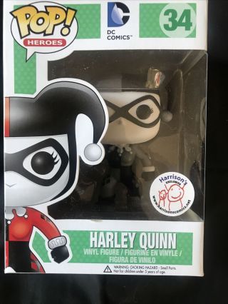 Funko Pop Dc Comics Harley Quinn Black And White