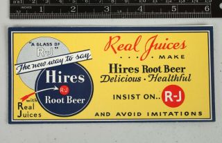 Vintage Hires Root Beer Ink Blotter Advertising
