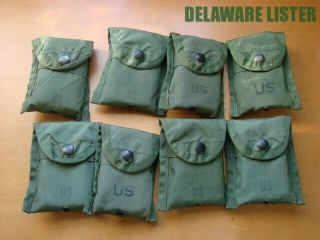 Us Army Military 1 St.  First Aid Bandages & Pouches Of 8