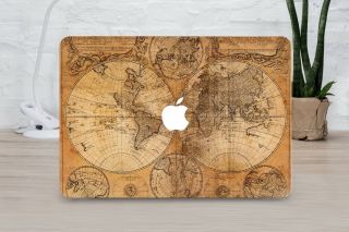 World Map Macbook 12 Pro 13 15 Full Printed Case Vintage Macbook Air 11 13 Skin