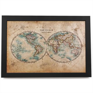 Ab416 Retro Vintage Map Modern Abstract Framed Wall Art Large Picture Prints