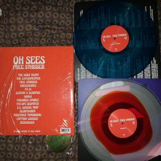 Oh Sees - Face Stabber SIGNED Blue Nebula Blood Eye Vinyl 2xLP John Dwyer 3