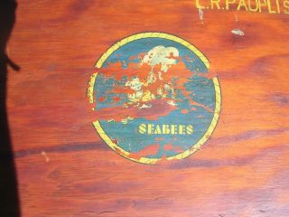 Vintage WWII US NAVY SEABEES Logo Foot Locker 24 