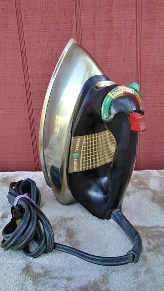 Vintage 1960s Ge General Electric Chrome Steam Iron H9f63 Great