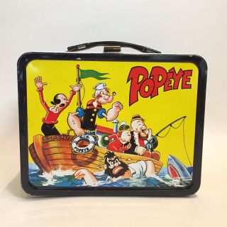 Popeye 1964 Metal Lunch Box King Seeley No Thermos Vtg