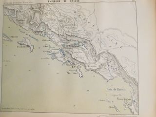 Vintage Map Carte Ancienne Environs Raguse 1881