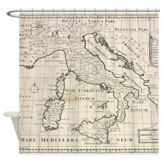 Cafepress Vintage Map Of Italy (1700) Shower Curtain (17589943)