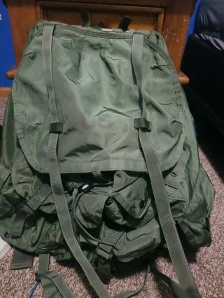Usgi Us Army Large Alice Pack Lc - 1 Field Pack Nylon Combat Od Green Pack Only