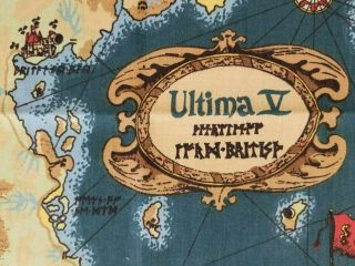 Ultima V Warriors Of Destiny 1988 Vintage Ibm Pc Game Near Perfect Cloth Map