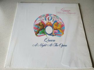 Queen A Night At The Opera Lp Shrink Hype Sticker Nm Vinyl 7e - 1053